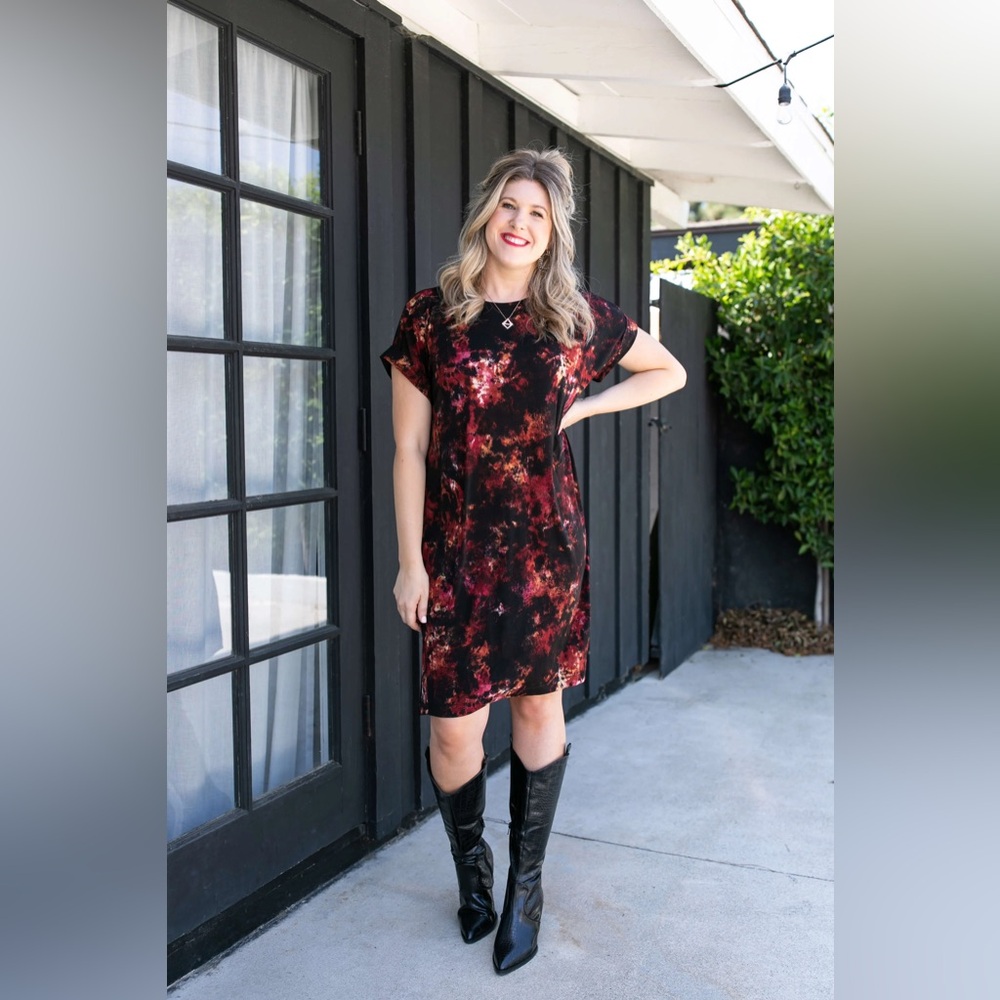 LuLaRoe Chelsea Midi Print Dress NWT 2 XL